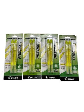 Pilot Precise Marklighter 2 Dual-Tip Markers Yellow Ink Smear-Resistant Highligh